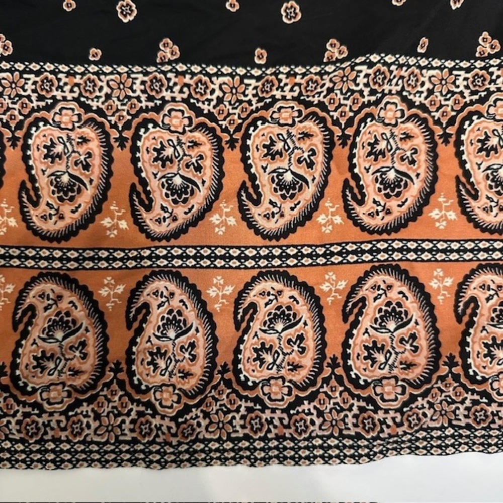 Abercrombie & Fitch Women's Paisley Long Sleeved Keyhole Dress Size Med - Picture 15 of 16